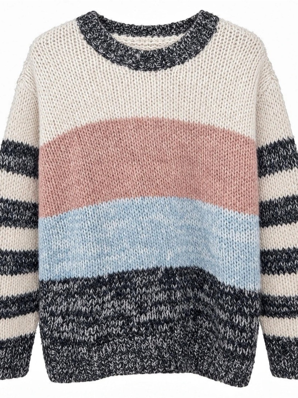 American Eagle Chunky Striped Wool Blend Sweater Women’s S